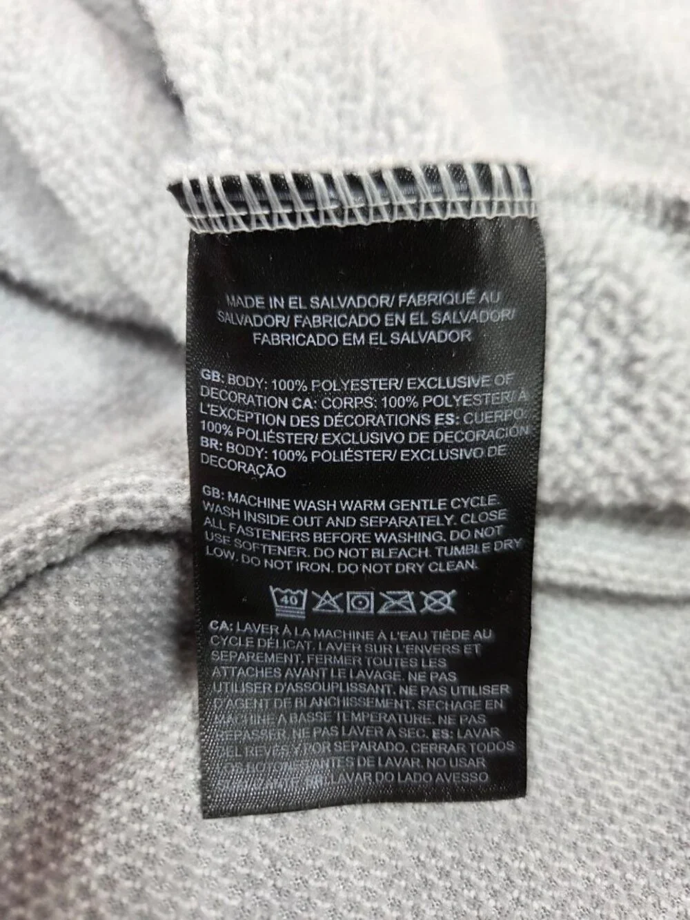 The North Face Gray Textured Fleece 1/4 Zip Jacket Size XXL